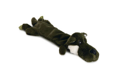 Beeztees Köpek Oyuncağı, Sesli, Elastik, Kurt, Peluş, Koyu Yeşil, 50x26x10cm - 1