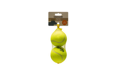 Beeztees Köpek Oyuncağı, Sesli, Tenis Topu, Sarı, 2 Adet, 8cm - 2