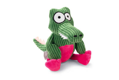 Beeztees Köpek Oyuncağı, Sesli, Timsah, Kadife, Yeşil, 25x13x9cm - 1