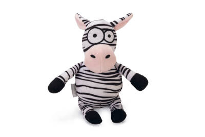 Beeztees Köpek Oyuncağı, Sesli, Zebra, Peluş, Siyah/Beyaz, 25x12x9,5cm - 1