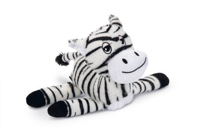 Beeztees Köpek Oyuncağı, Sesli, Zebra, Peluş, Siyah/Beyaz, 25x17x10cm - 1