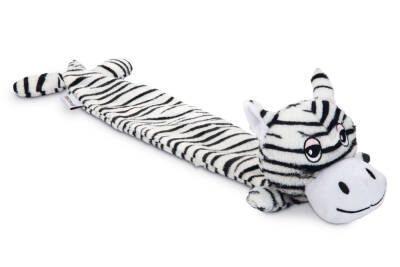 Beeztees Köpek Oyuncağı, Sesli, Zebra, Peluş, Siyah/Beyaz, 53x10x5cm - 1