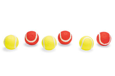 Beeztees Köpek Oyuncağı, Tenis Topları, Kırmızı/Sarı, 6 Adet, 6,5cm - 1