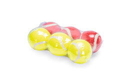 Beeztees Köpek Oyuncağı, Tenis Topları, Kırmızı/Sarı, 6 Adet, 6,5cm - 5