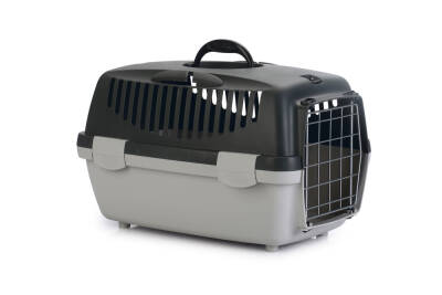 Beeztees Köpek veya Kedi Taşıma Kabı, 6Kg'ye kadar, Koyu Gri/Gri, 48x32x31cm - 1