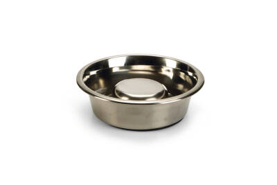 Beeztees Köpek Yavaş Besleme Mama Kabı, Paslanmaz Çelik, 16cm - 1