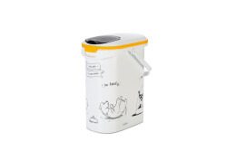 Beeztees Mama Saklama Kabı, Plastik, Beyaz, 10L - 3