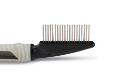 Beeztees Tüy Dökme Dönemi Köpek Tarağı, L, Siyah Gri, 21cm, 21x5,5x3cm - 3