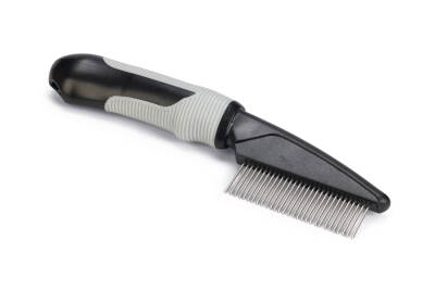 Beeztees Tüy Dökme Dönemi Köpek Tarağı, M, Siyah Gri, 21cm, 21x4,5x2cm - 1