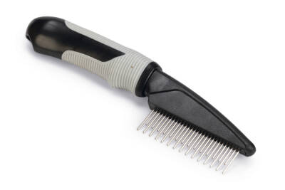 Beeztees Tüy Dökme Dönemi Köpek Tarağı, S, Siyah Gri, 21cm, 21x5,5x3cm - 1