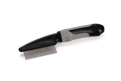 Beeztees Uzun Tüylü Kedi Tarağı, Siyah Gri, 21cm - 1