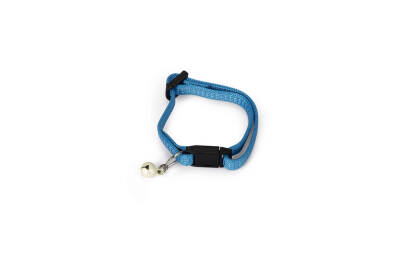 Beeztees Yavru Kedi Boyun Tasması, Zilli, Mavi, 15-22cm - 1