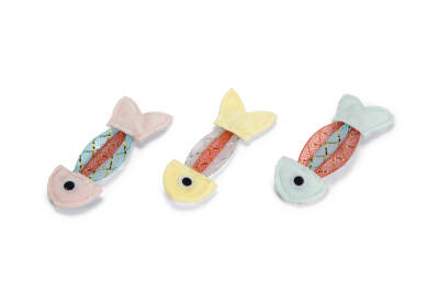 Beeztees Yavru Kedi Oyuncağı, Esnek Balık, 3 Adet, 3,5x8,5cm - 1