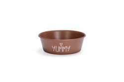Beeztees Yavru Köpek Mama Su Kabı, Paslanmaz Çelik, Kaymaz Taban, Kiremit, 13cm, 470ml - 1