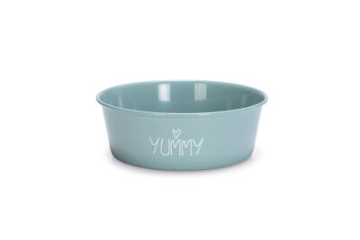 Beeztees Yavru Köpek Mama Su Kabı, Paslanmaz Çelik, Kaymaz Taban, Turkuaz, 16cm, 940ml - 1