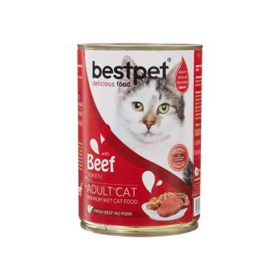 Bestpet Sığır Etli Yetişkin Kedi Konservesi 400 gr - 1