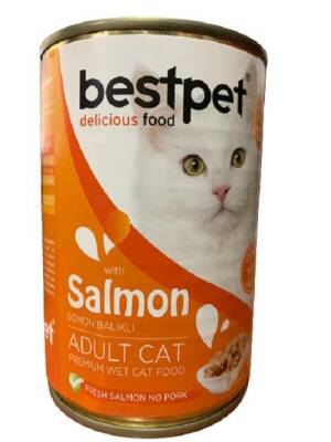 Bestpet Somonlu Konserve Yetişkin Kedi Maması 400 gr - 1