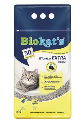 Biokat's Bianco Extra Topaklanan Kedi Kumu 10 lt - 1