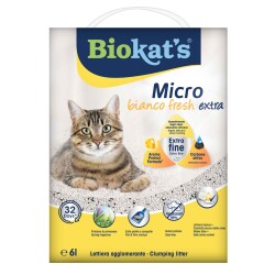 Biokats Micro Bianco Fresh Extra Topaklanan Kedi Kumu 6 lt - Biokat's