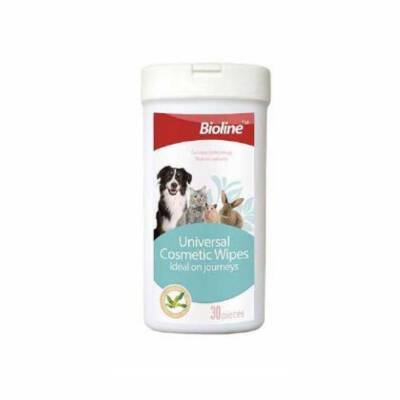 Bioline Kedi Köpek ve Kemirgenler İçin Kutulu Islak Mendil 30 Adet - 1