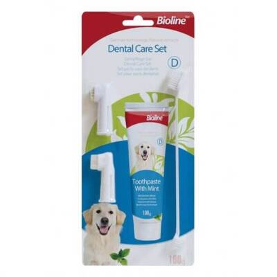 Bioline Nane Aromalı Köpek Ağız Bakım Seti 100 Gr - 1