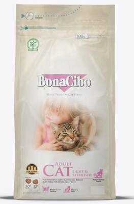 BonaCibo Light Sterilised Kısırlaştırılmış Kediler için Yetişkin Kedi Maması 15 kg - 1