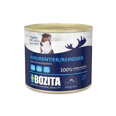 Bozita Natural Tahılsız Ren Geyiği Etli Konserve Yetişkin Köpek Maması 625 gr - 1