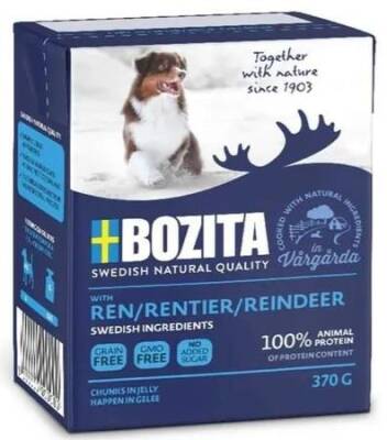 Bozita Ren Geyikli Tahılsız Yetişkin Köpek Konserve Maması 370 gr - 1