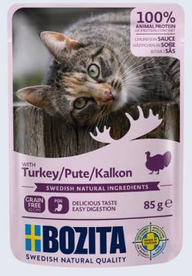 Bozita Tahılsız Hindili Yetişkin Kedi Konserve Maması 85 gr - 1