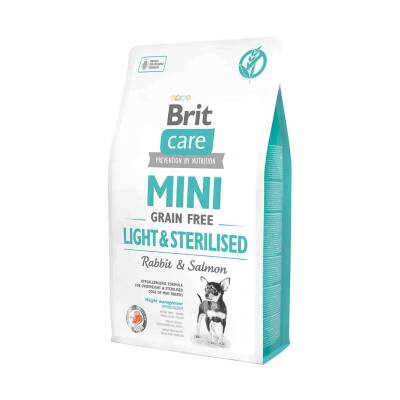 Brit Care Mini Light Kilolu Kısırlaştırılmış Köpekler İçin Tahılsız Hipoalerjenik Köpek Maması 2 kg - 1