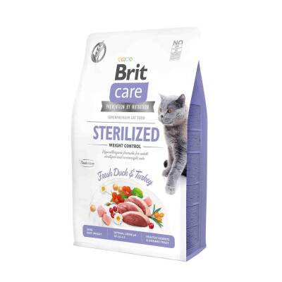 Brit Care Ördekli Kısırlaştırılmış Kilo Kontrollü Yetişkin Kedi Maması 7 kg - 1