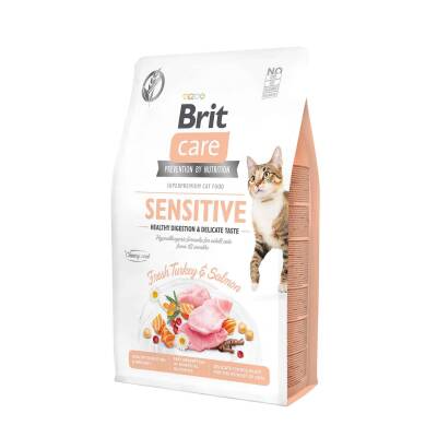 Brit Care Sensitive Fresh Hypoallergenic Hindili ve Somonlu Kedi Maması 2 kg - 1