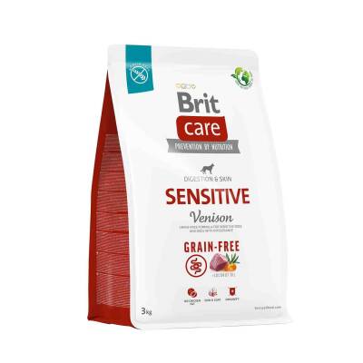 Brit Care Sensitive Geyikli ve Patatesli Tahılsız Köpek Maması 3 kg - 1