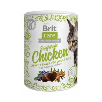Brit Care Superfruits Glutensiz Tavuklu ve Yaban Mersinli Kıtır Kedi Ödül Maması 100 gr - 1