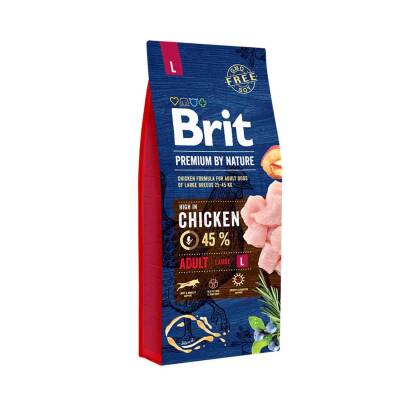 Brit Premium By Nature Adult L Büyük Irk Tavuklu Yetişkin Köpek Maması 15 kg - 1