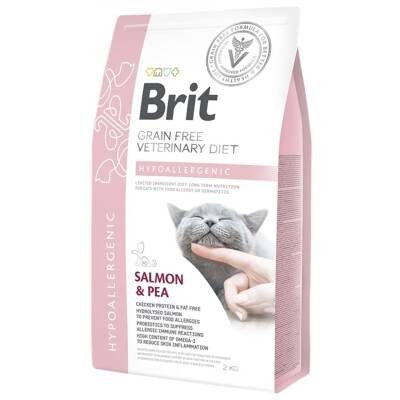 Brit Veterinary Diet Hypo-Allergenic Cilt Sağlığı Destekleyici Tahılsız Kedi Maması 2 Kg - 1