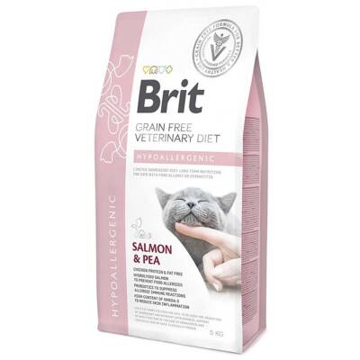 Brit Veterinary Diet Hypo-Allergenic Cilt Sağlığı Destekleyici Tahılsız Kedi Maması 5 Kg - 1