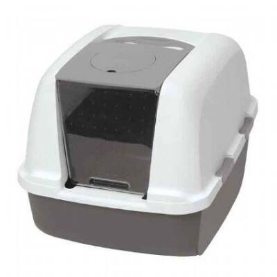 Catit Cabrio Karbon Filtreli Kapalı Kedi Tuvaleti Gri - 1