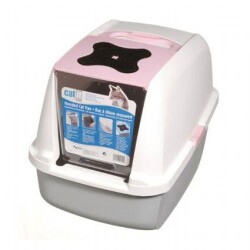 Catit Cabrio Karbon Filtreli Jumbo Boy Kedi Tuvaleti Pembe 57 cm - Catit