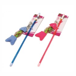 Catlife Zilli Balık Kedi Oltası Oyuncağı Karışık Renk - Catlife