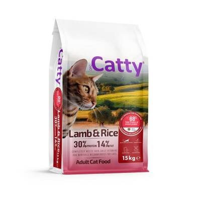 Catty Kuzulu ve Pirinçli Yetişkin Kedi Maması 15 Kg - 1