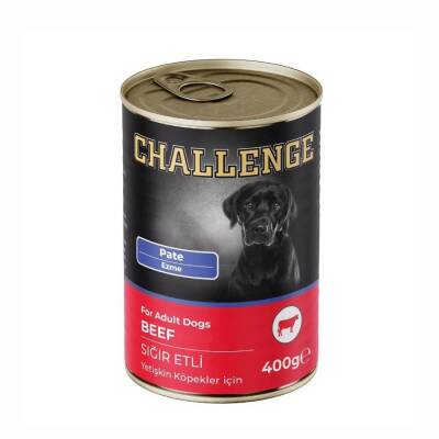 Challenge Pate Sığır Etli Yetişkin Köpek Konservesi 400 Gr - 1