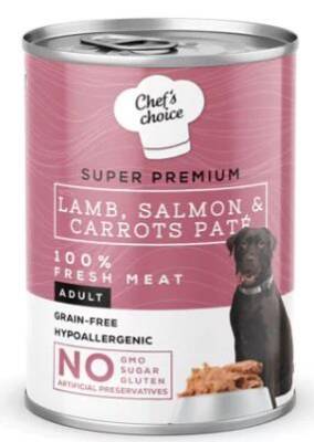 Chef's Choice Kıyılmış Kuzulu ve Somonlu Köpek Konservesi 400 gr - 1
