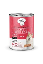 Chefs Choice Kuzulu Pirinçli Ezme Köpek Konserve Maması 400 gr - 1