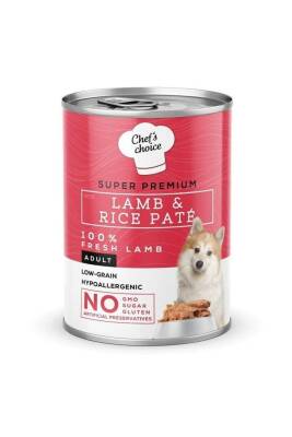 Chefs Choice Kuzulu Pirinçli Ezme Köpek Konserve Maması 400 gr - 3