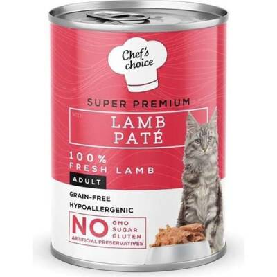 Chef's Choice Tahılsız Kuzu Etli Ezme Kedi Konservesi 400 gr - 1