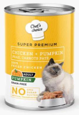 Chef's Choice Tavuklu ve Bal Kabaklı Tahılsız Ezme Yetişkin Kedi Konservesi 400 gr - 1