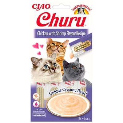 Ciao Churu Cream Tavuklu ve Karidesli Kedi Ödül Kreması 4*14 Gr - 1