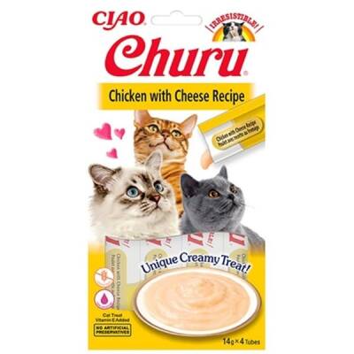 Ciao Churu Cream Tavuklu ve Peynirli Kedi Ödül Kreması 4*14 Gr - 1