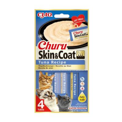 Ciao Churu Skin&Coat -Cilt ve Tüy Sağlığı- Ton Balıklı Kedi Ödül Maması 4*14 Gr - 1